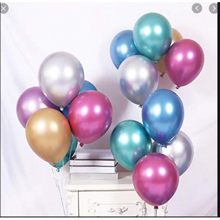 Set 5 bóng siêu nhũ chrome 10"