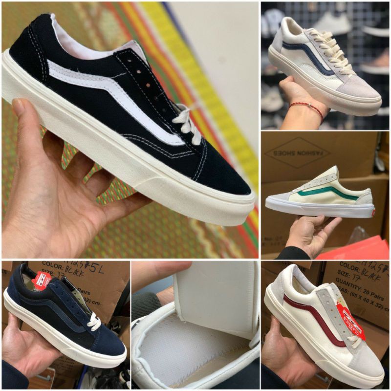 [ Tặng hộp, dây, bill] Giầy VA viền kem | BigBuy360 - bigbuy360.vn