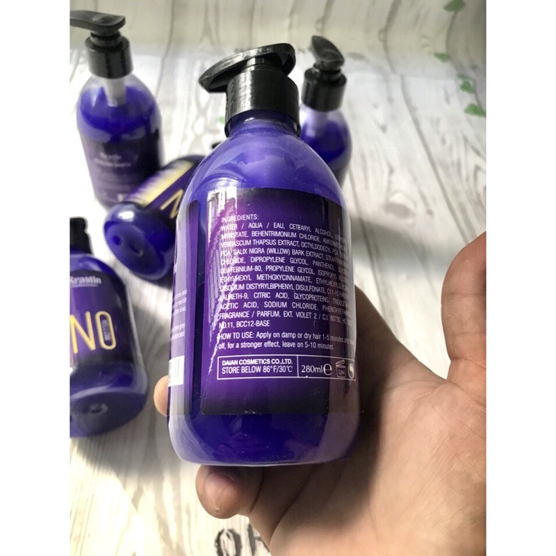 Lọ Chiết Dầu Gội Tím Khử Vàng KRASTIN 100ml - Khử Sắc Tố Vàng Tóc Thời Trang