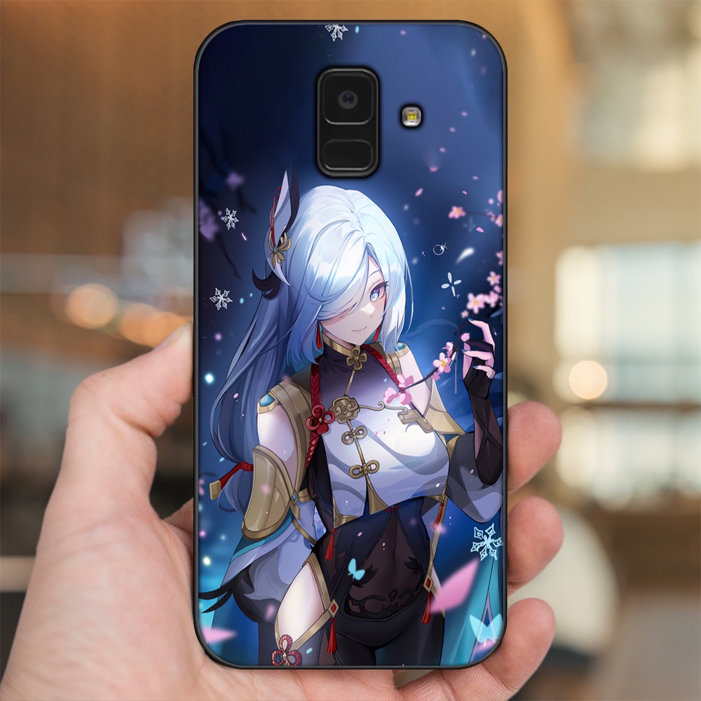 Ốp lưng Samsung A5 2018, A6 2018, A8 2018, J6 2018, A8 Plus viền đen in hình Shenhe Genshin Impact