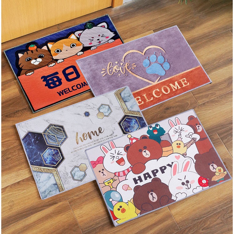 THẢM LAU CHÂN Nhà Tắm, Phòng Khách, Phòng Ngủ 3D Cá Tính CHỐNG TRƠN TRƯỢT 39x60CM