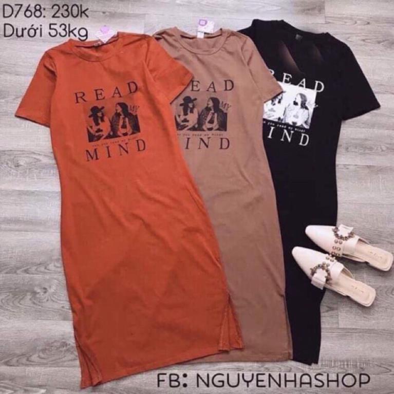Đầm suông in hình cô gái, thiết kế trẻ trung, xinh xắn