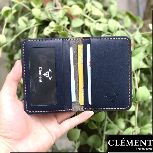 Ví namecard da nam cao cấp, bóp ví nam da bò thật Clément – CM022 - BH 12 tháng