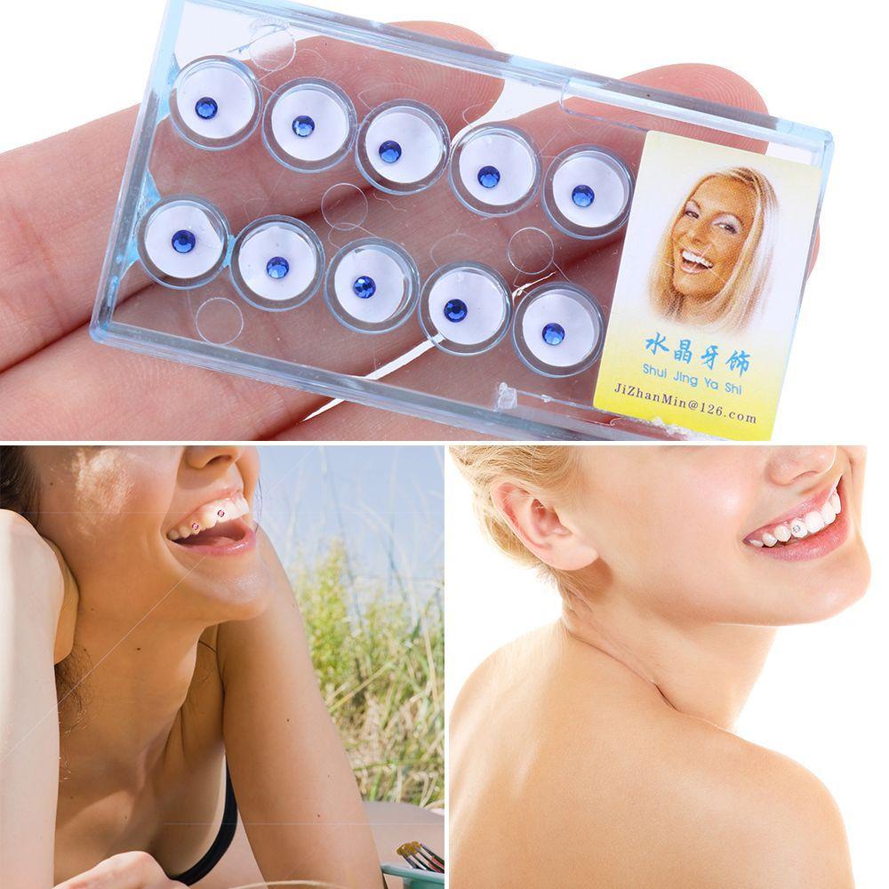 Răng Giả Cho Mèo Cưng|Hộp 10 Dụng Cụ Vệ Sinh Răng Miệng An Toàn|Đồ Trang Trí Răng Thiết Kế Độc Đáo Sáng Tạo