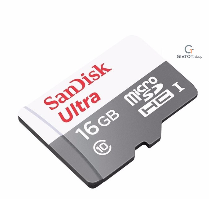 Thẻ nhớ 16G SanDisk Ultra Class 10 - Bảo hành 5 năm, hàng đẹp GiatotHN