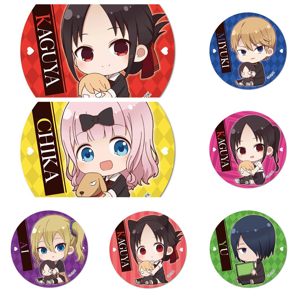 Huy hiệu cái áo IN HÌNH Kaguya-sama wa Kokurasetai? Cuộc chiến tỏ tình anime chibi dễ thương tiện lợi