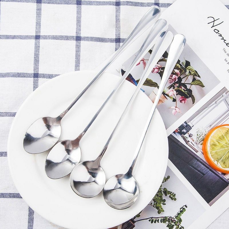 Muỗng  cafe cán dài inox dày dặn loại đẹp