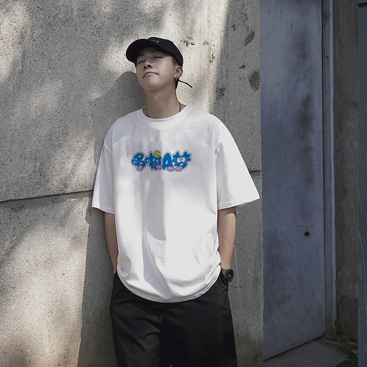 Áo thun tay lỡ Gấu 194 Unisex from rộng phong cách Local Brand Ulzzang vải coton cao cấp dày dặn, co dãn - Doremon | BigBuy360 - bigbuy360.vn