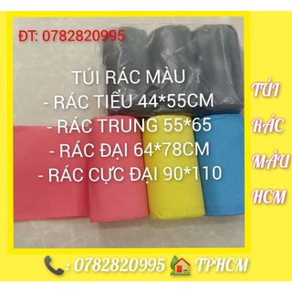 1kg túi rác màu, 3 cuộn túi rác tự hủy tiểu trung đại cực đại