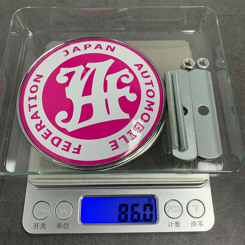 Jaf Biểu tượng 3D vật liệu kim loại Liên đoàn ô tô Nhật Bản JDM xe ô tô phần thân Trang hoàng Logo huy hiệu