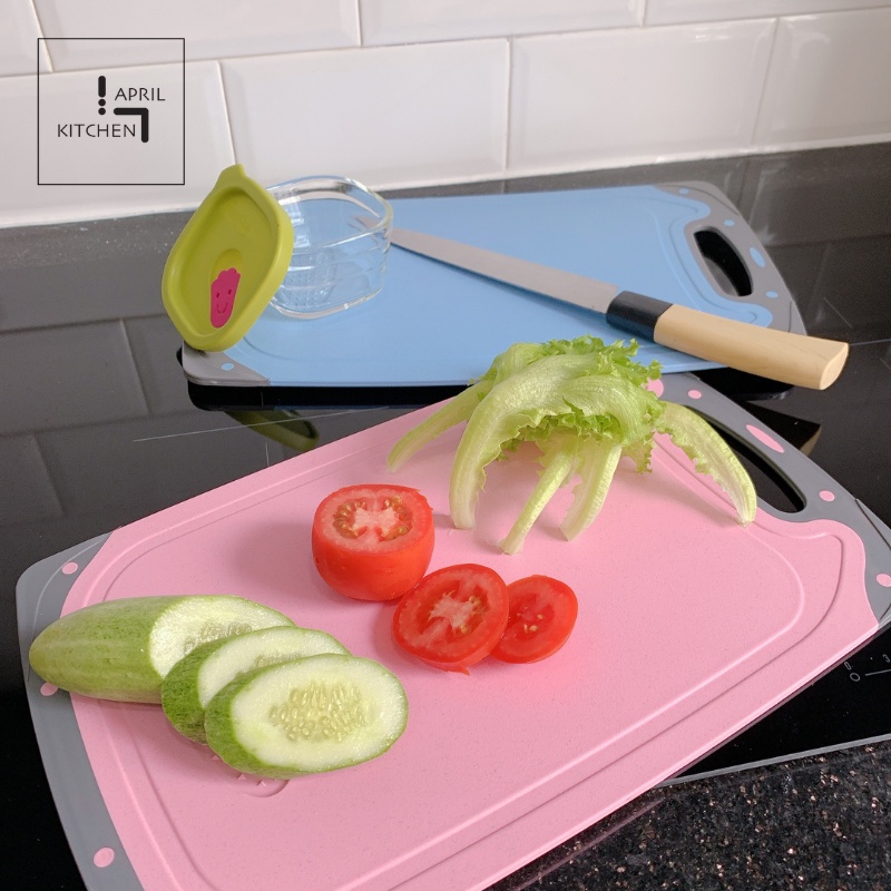 Thớt nhựa chất liệu lúa mạch an toàn chống ẩm mốc dài 21x35cm TLM