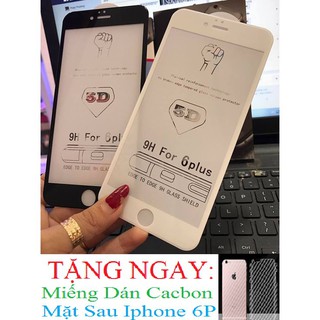[ SHOCK ] KÍNH 5D CƯỜNG LỰC IPHONE FULL MÀN HÌNH IP6/6SPLUS(TẤT CẢ MODEL)+MIẾNG DÁN CASCBON MẶT SAU