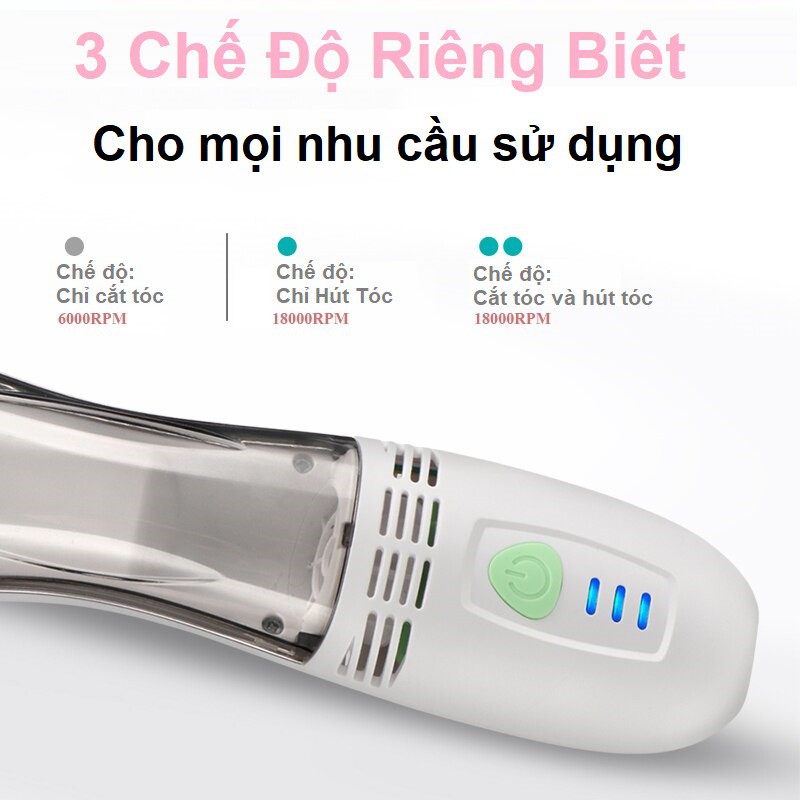 Tông Đơ Cắt Tóc Kemei Km-79 Có Chế Độ Hút Tóc Vụn, Công nghệ hút mảnh vụn tóc thông minh phiên bản mới nhất.