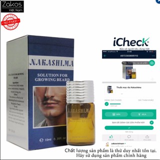 Serum Kích Thích Mọc Râu Nakashima Solution Growing Beard 10ml