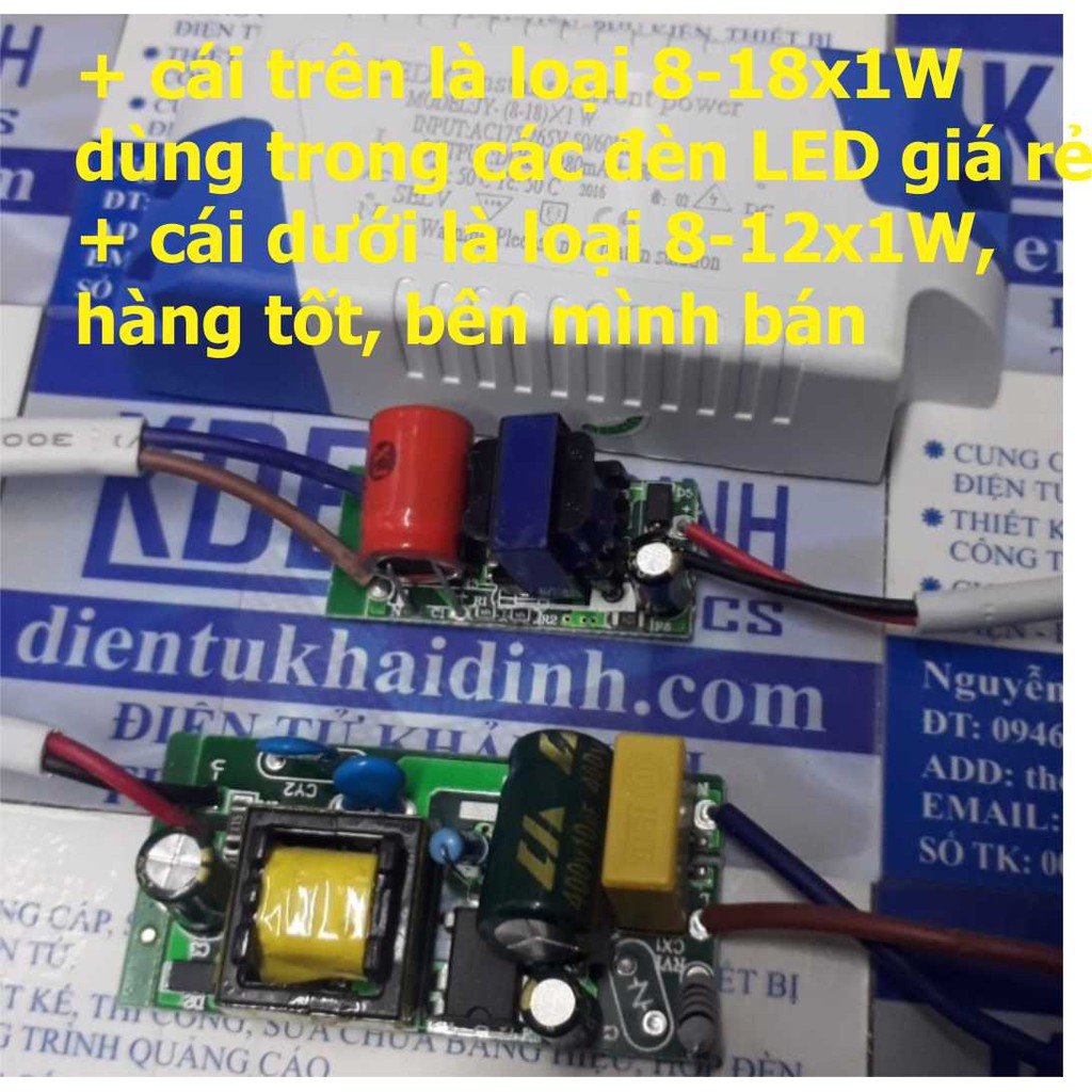 driver LED, tăng phô LED 8-12x1W, các loại 9W/10W/12W, trong nhà kde2346