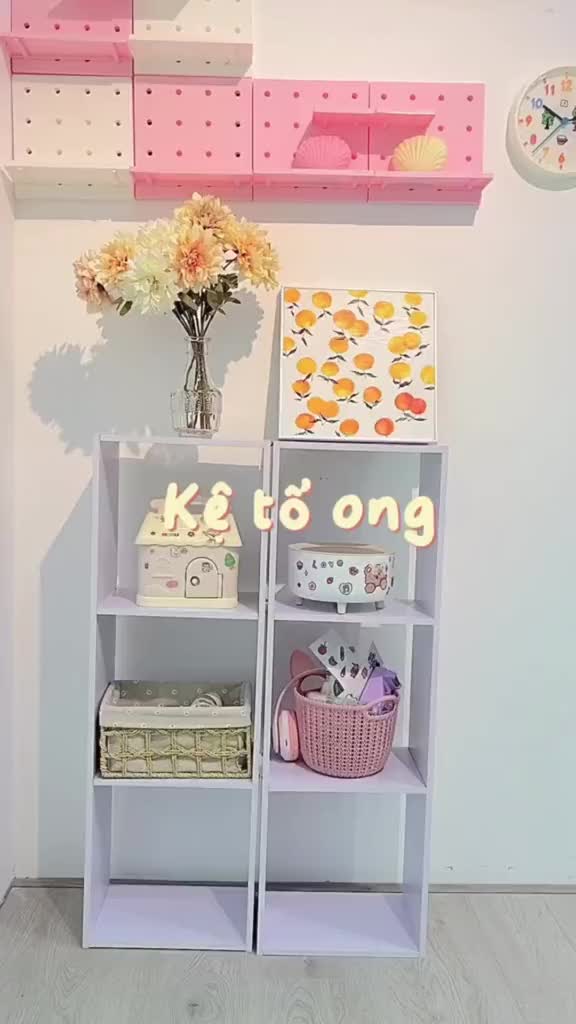 Kệ sách nhiều tầng, kệ tổ ong đa năng, kệ gỗ giá rẻ cho học sinh, sinh viên gỗ MDF phủ Melamine ND16 | BigBuy360 - bigbuy360.vn