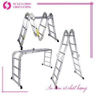 Thang nhôm xếp - Thang nhôm gấp đa năng 4 đoạn