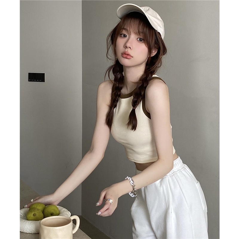 Áo Ba Lỗ Croptop Phối Viền RANSHI Hot Trend Siêu Xinh Chất Mát Dễ Dàng Phối Đồ Quanh Năm - RA062