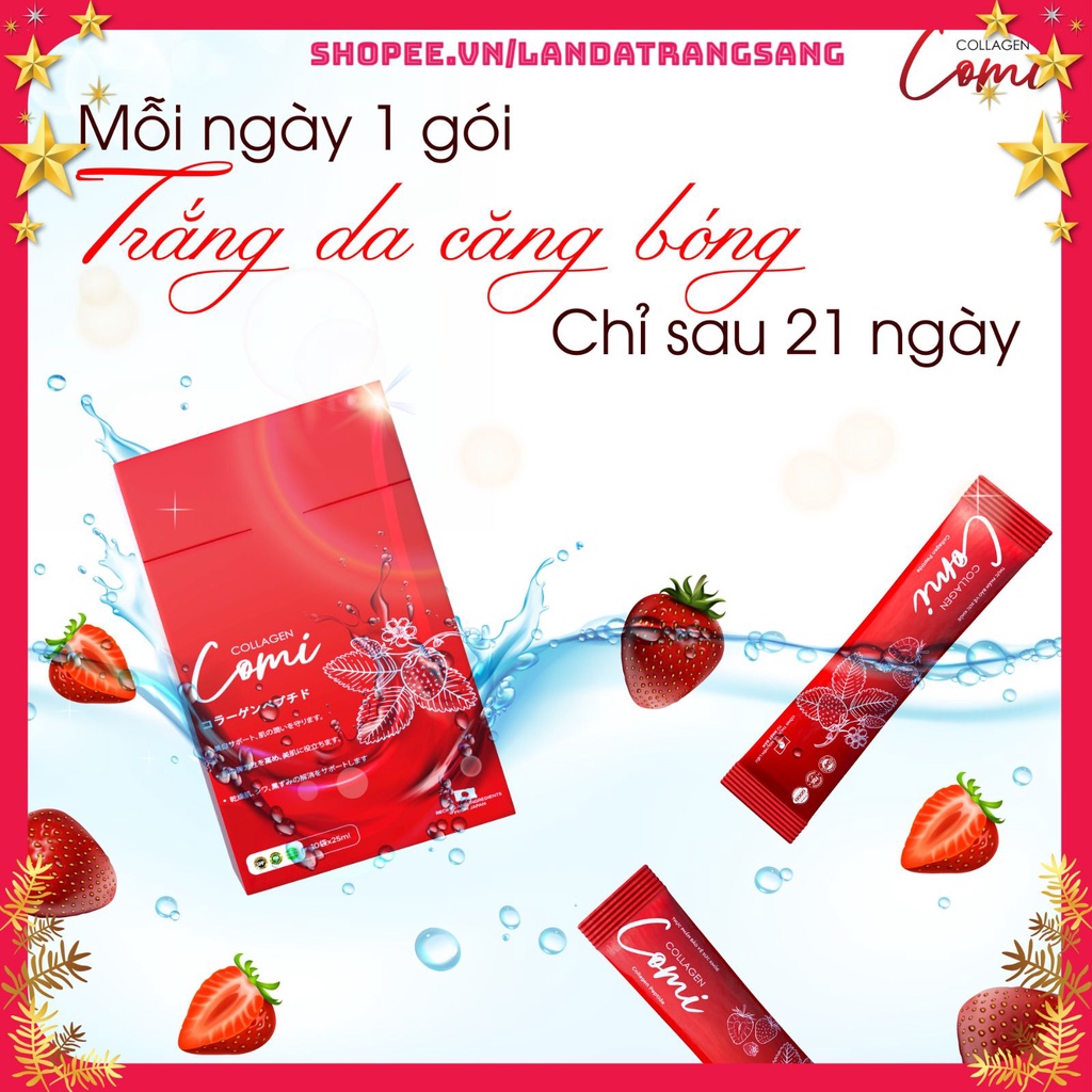 Collagen Comi xóa nám dưỡng trắng da - Hộp 10 Gói