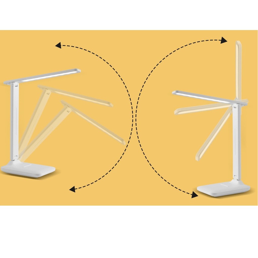 Đèn Học, Đọc Sách, Để Bàn Làm Việc, Đèn LED Chống Cận Không Tỏa Nhiệt, 3 Chế Độ Sáng, Cảm Ứng, Gập 2 Chỗ - Lado Shop