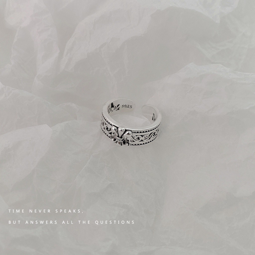 Nhẫn Đeo Tay Kim Loại Hình Mỏ Neo Và Hoa Thời Trang Cho Nữ