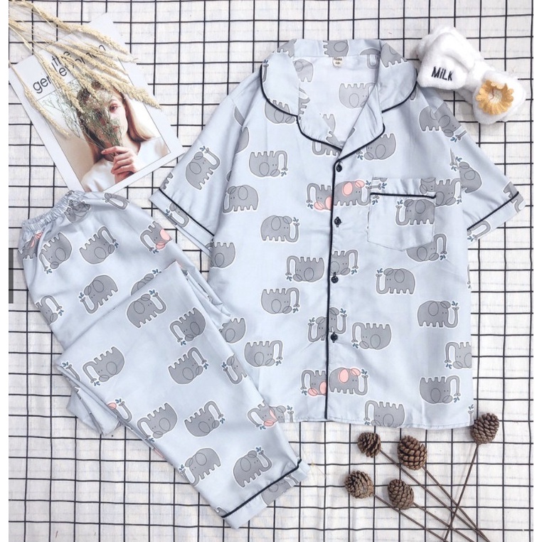 Bộ mặc nhà nữ FM Style đồ ngủ dài, tay ngắn chất kate thái cao cấp thiết kế dễ thương mềm mịn thoáng mát 211022019 | BigBuy360 - bigbuy360.vn