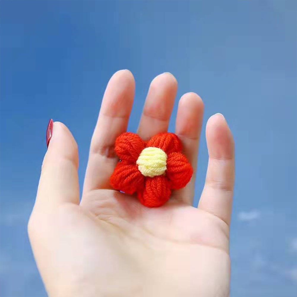 Dây Buộc Tóc Cao Su Hình Hoa Safflower Nhỏ Nhắn Làm Quà Tặng Cho Học Sinh Mẫu Giáo