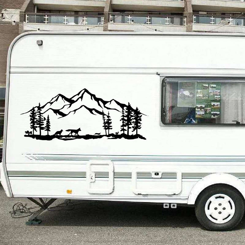 Miếng Dán Trang Trí Xe Hơi Hình Núi Nai/Gấu 3D Bằng Vinyl Thời Trang