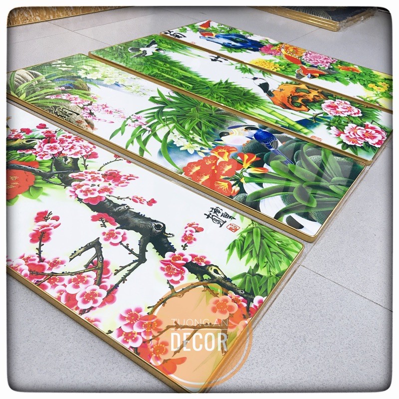 Tranh tứ quý, tranh treo tường decor, trang trí phòng khách