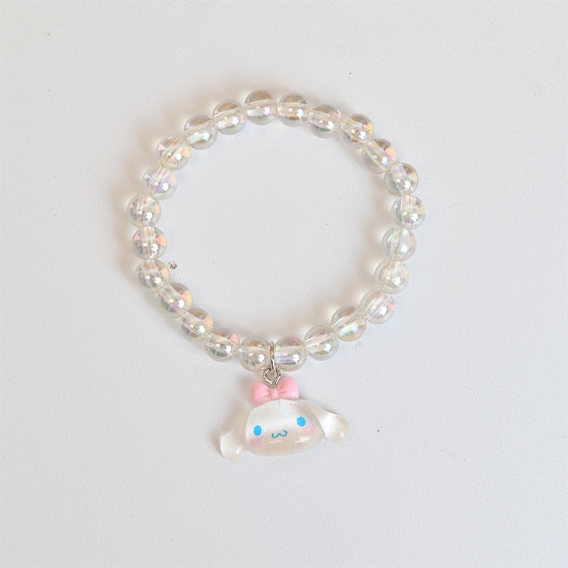 Vòng Tay Dây Cao Su Mặt Hình Cún Melody Kuromi Cinnamon Hoạt Hình Nhật Bản Đáng Yêu