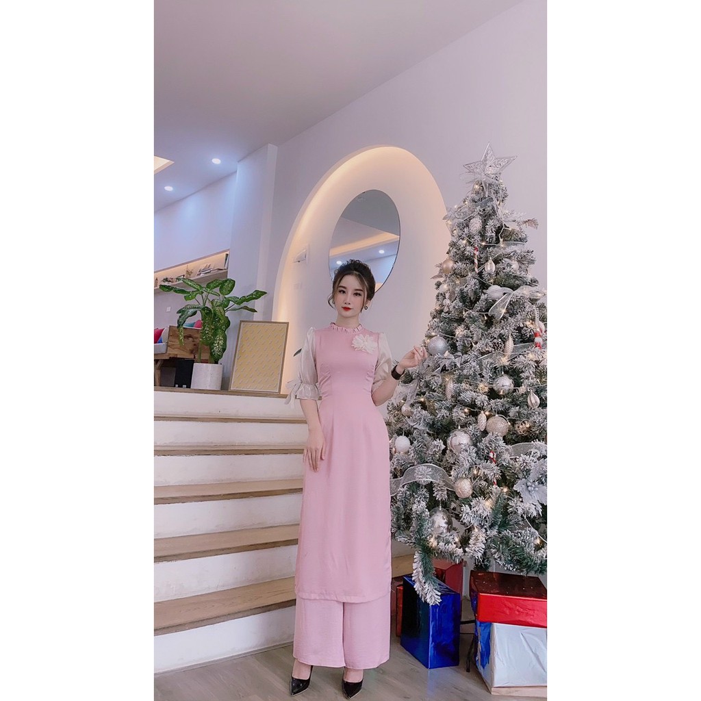 Áo Dài Cách Tân Vải Lụa Hàng Thiết Kế Kèm Quần | BigBuy360 - bigbuy360.vn