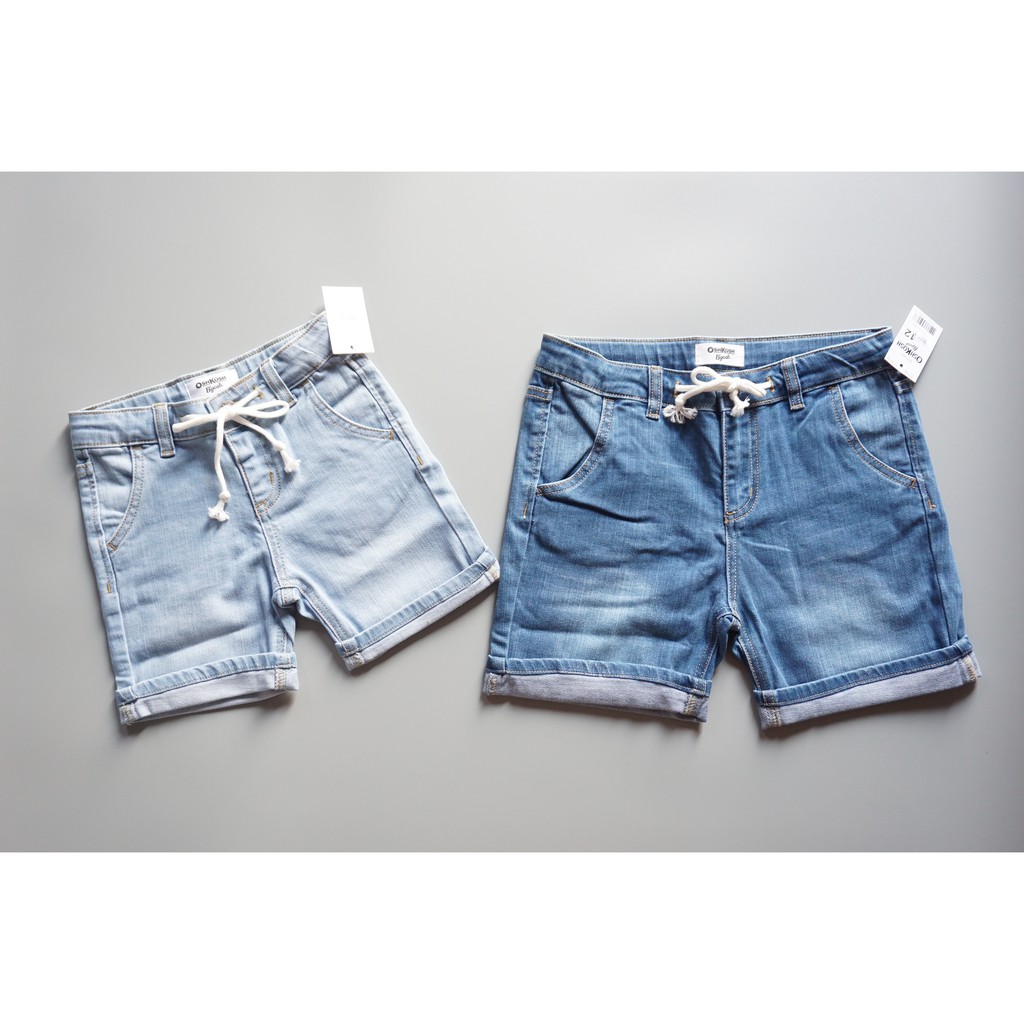 Quần short jean bé trai Oshkosh 16-40kg chất mềm mại, co giãn