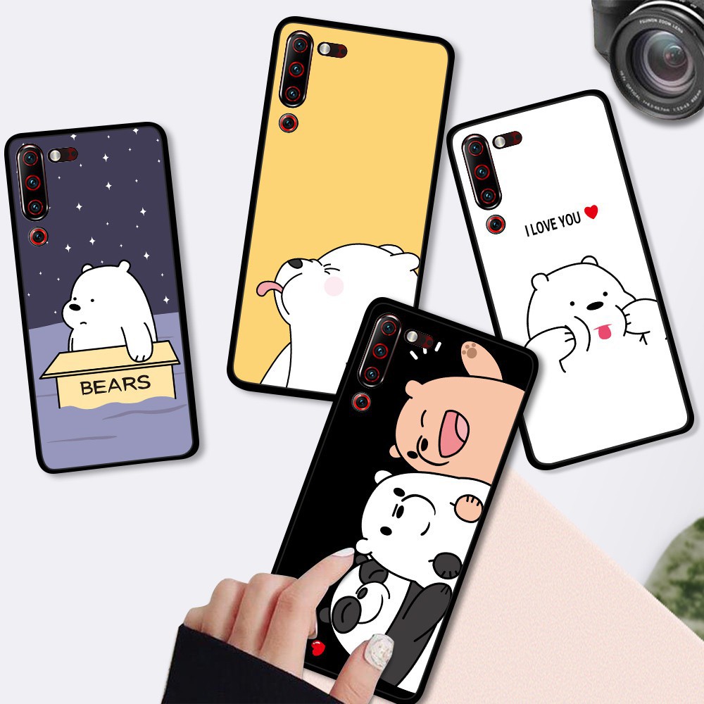Lenovo Z6 Pro Z5 Z6 Lite For Soft Case Silicone Casing TPU Cute Cartoon We Bare Bears Phone Full Cover Simple Macaron Matte Shockproof Back Cases