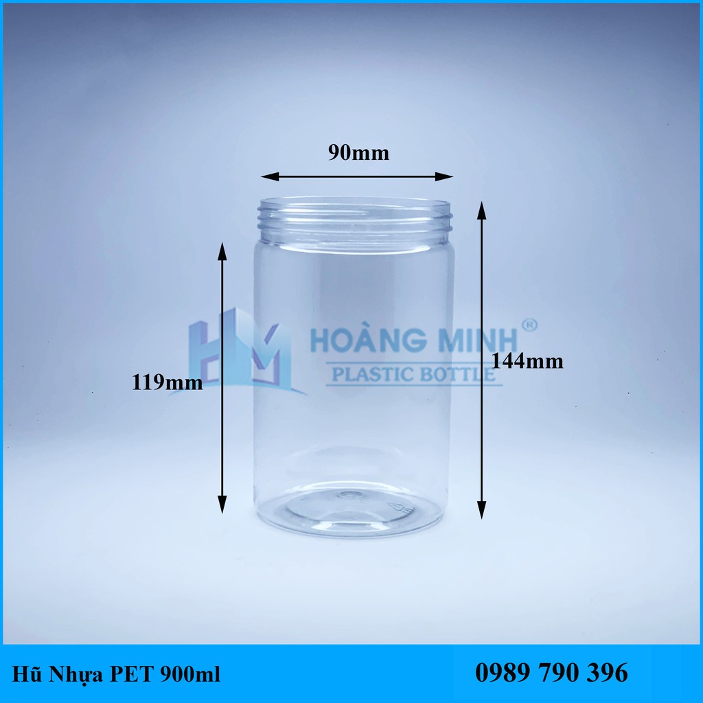 combo 10 Hũ Nhựa PET 900ml Nắp Nhựa Giá (Sỉ) Xuất Xưởng 0989 790 396