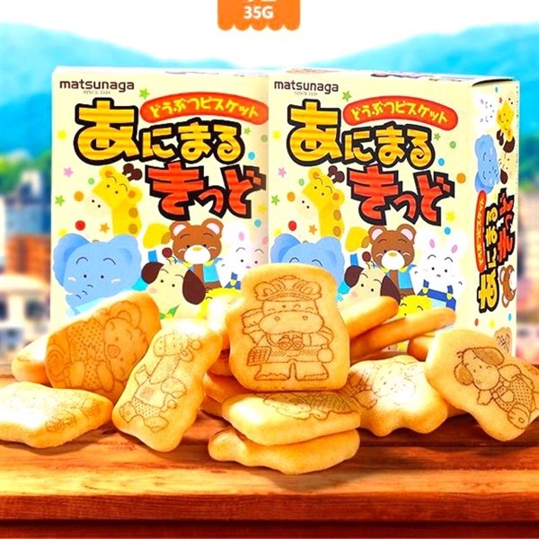 Bánh quy bơ hình thú Matsunaga Nhật Bản cho bé từ 9 tháng