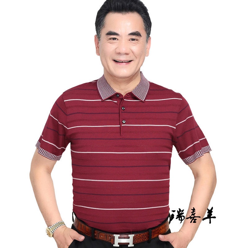 Áo Thun Polo Tay Ngắn Thời Trang Mùa Hè Dành Cho Nam Giới Độ Tuổi Trung Niên