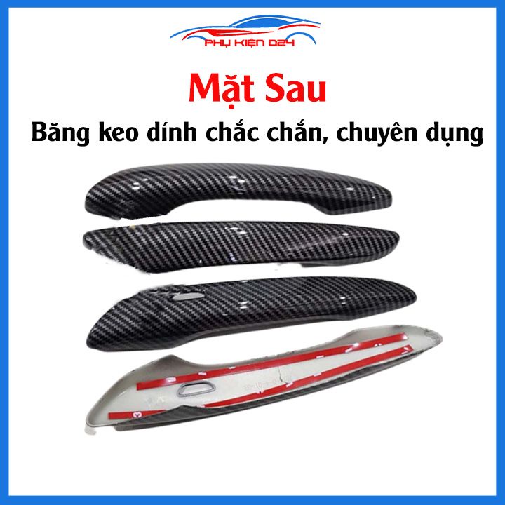 Ốp tay hõm Mazda 3 2020-2021-2022-2023 vân carbon, mạ crom chống trầy bảo vệ cửa xe ô tô