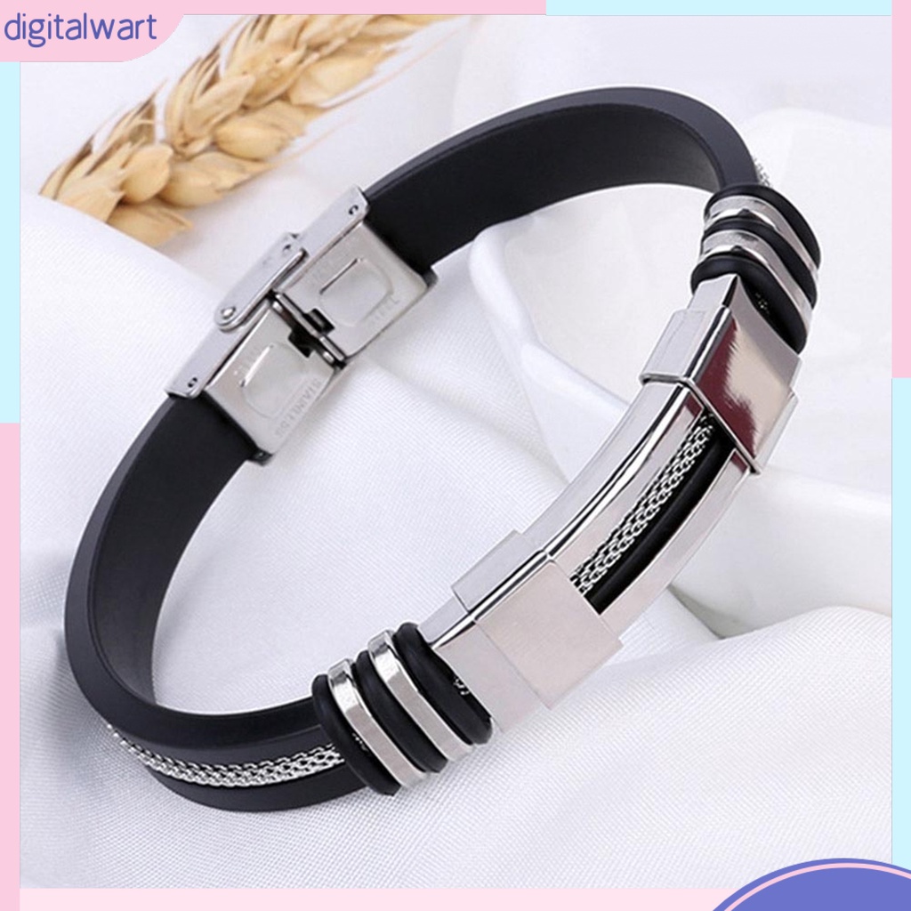 Vòng tay nam phối thép không gỉ cá tính thời trang