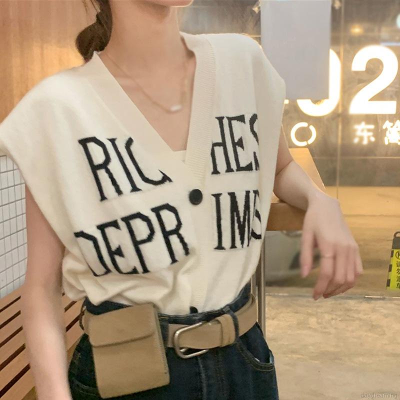 Áo sát nách dệt kim trẻ trung hợp thời trang cho nữ