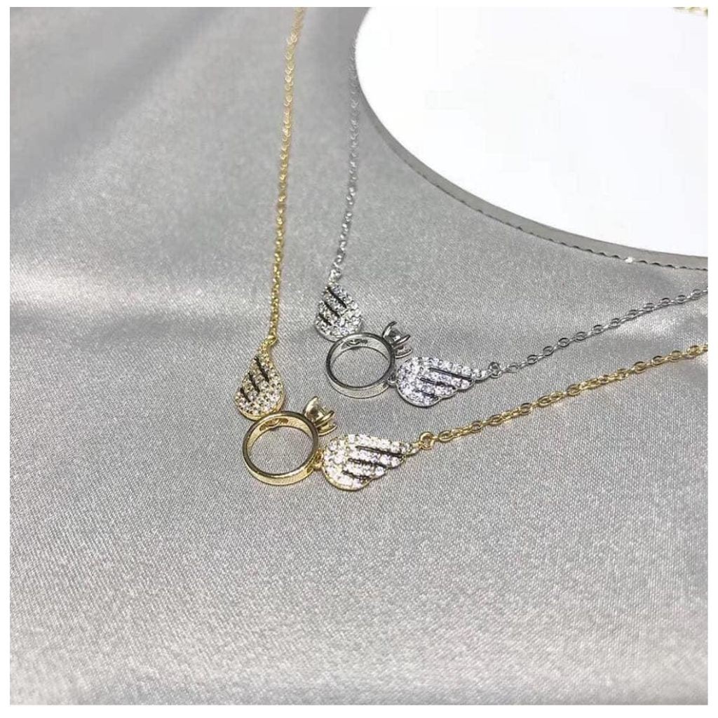 DÂY CHUYỀN BẠC NỮ ĐÔI CÁNH THIÊN THẦN TẶNG VÒNG CHỈ ĐỎ MAY MẮN | BigBuy360 - bigbuy360.vn