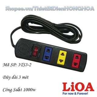 Ổ cắm lioa 3 ổ cắm 1 công tắc dây dài 3 m
