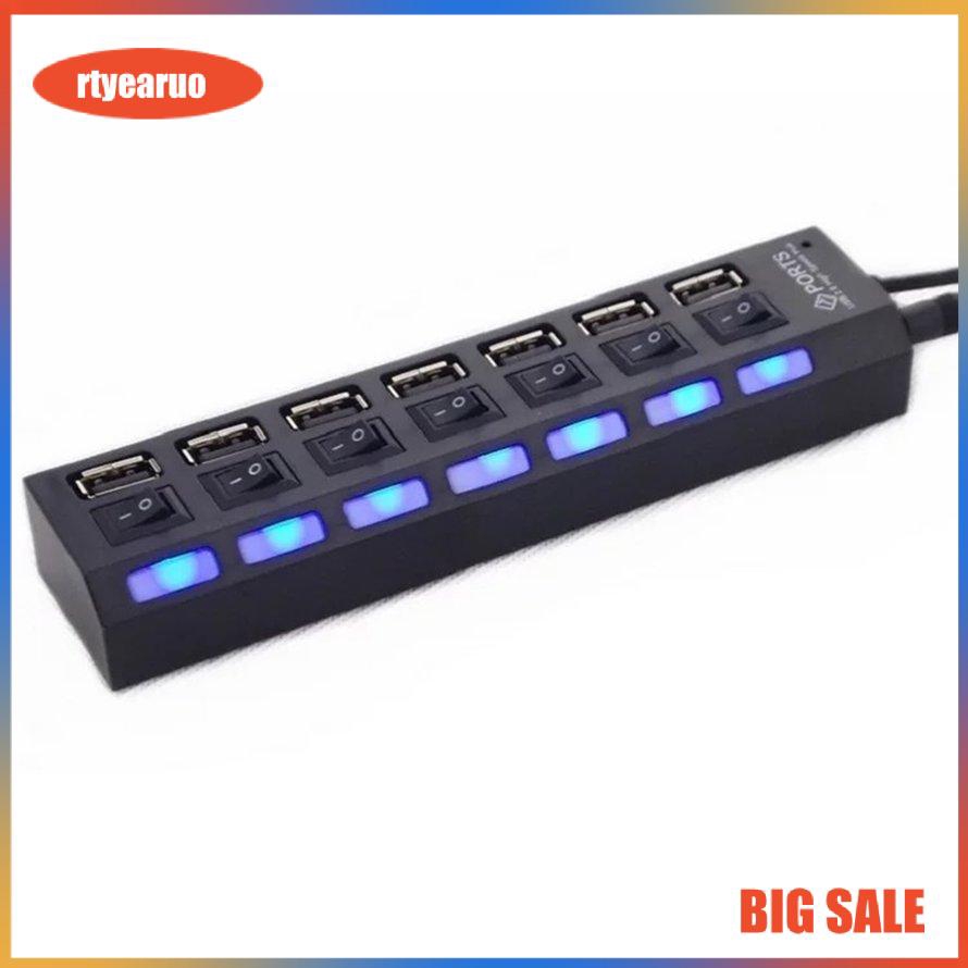 Bộ Chia 7 Cổng Usb 2.0 Có Công Tắc Đa Năng （đen）