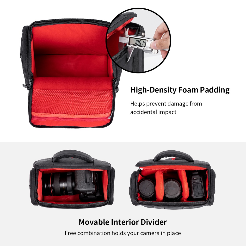 Túi đựng máy ảnh Selens nhỏ có chia ngăn tiện lợi cho DSLR