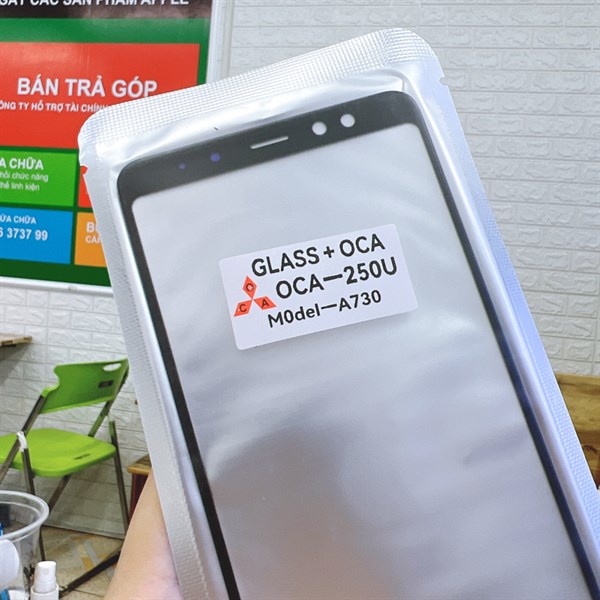 Kính ép OCA Samsung A8 Plus / A730