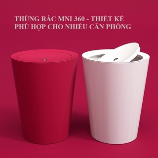 Thùng rác nhựa nắp lật xoay 360 độ - Thùng rác nắp lật tiện dụng