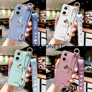 Ốp Điện Casing Infinix Hot 8 Pro Case Infinix Hot 9 10 Play Case Infinix Hot 11 Cover Infinix Hot 12 play Case Infinix Hot 10S Case Infinix Hot 11S NFC Case Infinix Hot 12i X680 X682 Cute Silicone Luxury New Maple Leaf Wristband With Rope Soft Phone Case