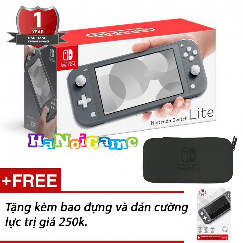 Nintendo Switch Lite (PIN LÂU HƠN, MÀU XÁM, TẶNG KÈM BỘ PHỤ KIỆN)