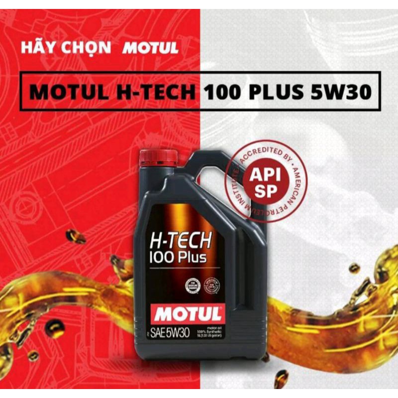 CHÍNH HÃNG Motul Hi-Tech 100 Plus 5W-30 dầu nhớt ô tô