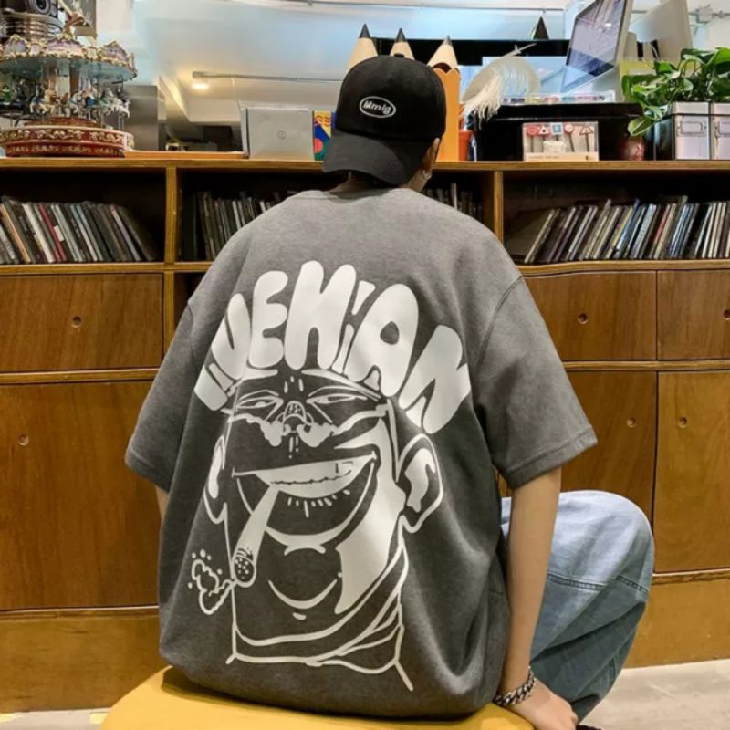 Áo thun tay lỡ nam nữ, áo phông unisex from rộng chất dày đẹp in hình chú hề