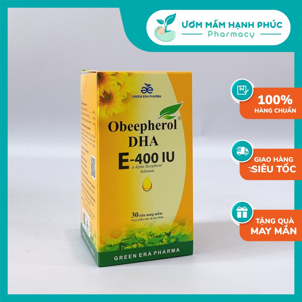 Vitamin E 400 IU Obeepherol DHA  thực phẩm bảo vệ sức khỏe
